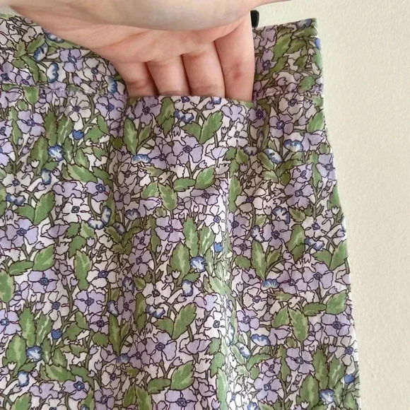 American Eagle Outfitters Stretch Floral Mini Skirt, Purple and Green, Size 4 - Picture 8 of 16